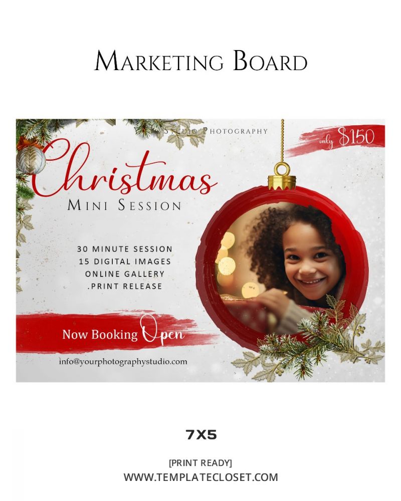 Christmas Marketing Board Photoshop Template