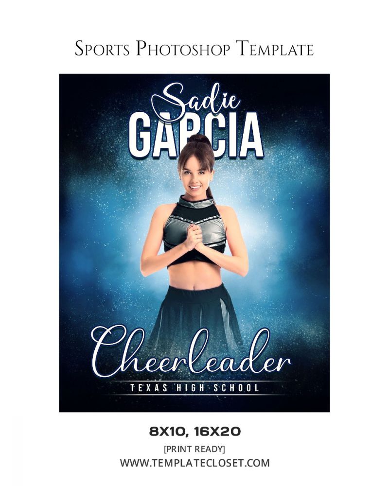 Sadie Gapica - Cheerleader Customizable Photoshop Template