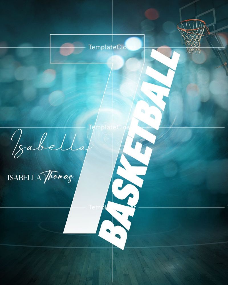 Basketball Signature Effect Customized Photoshop Template