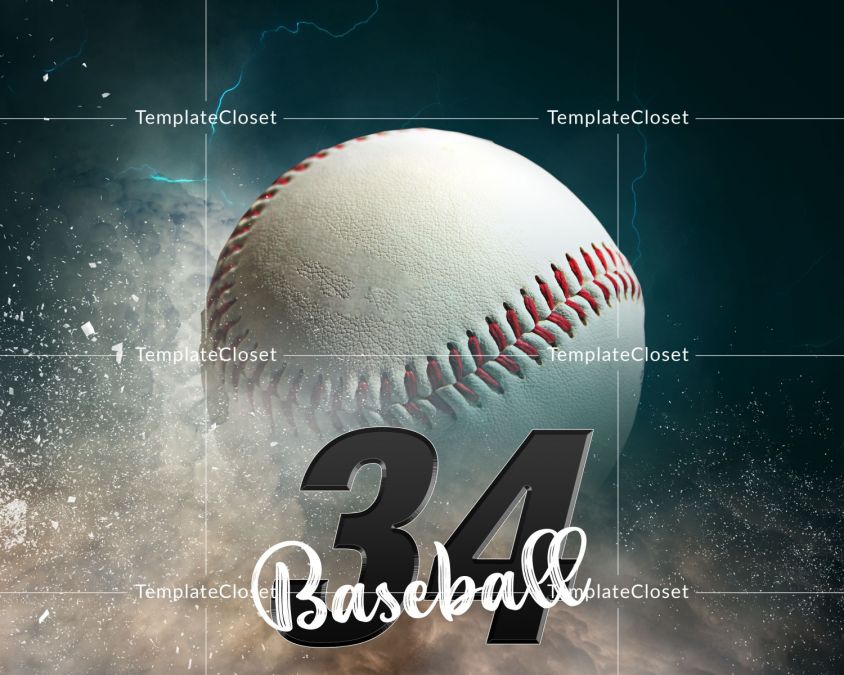 Luke Taylor - Baseball Print Ready Photoshop Layered Template