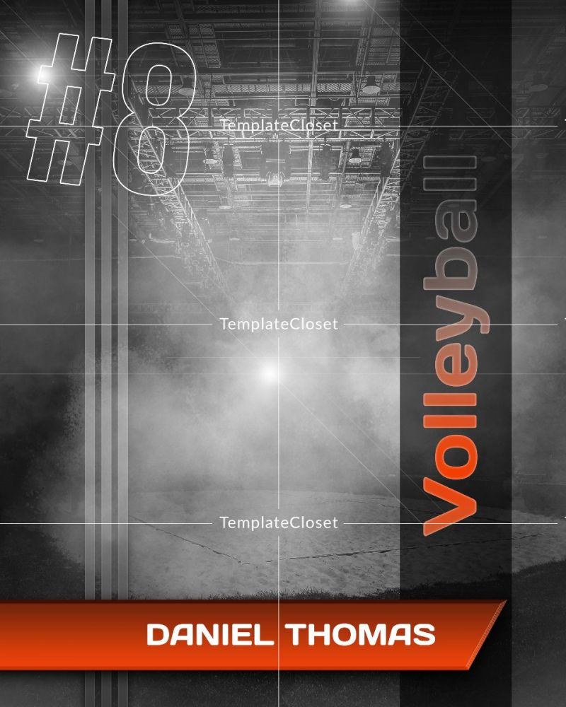 Daniel Thomas - Volleyball Photoshop Layered Template