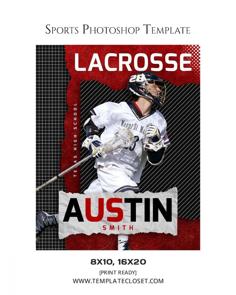Lacrosse Photo Effect Photoshop Photography Template