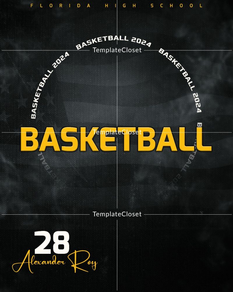 Basketball Glass And Fire Effect Photoshop Template