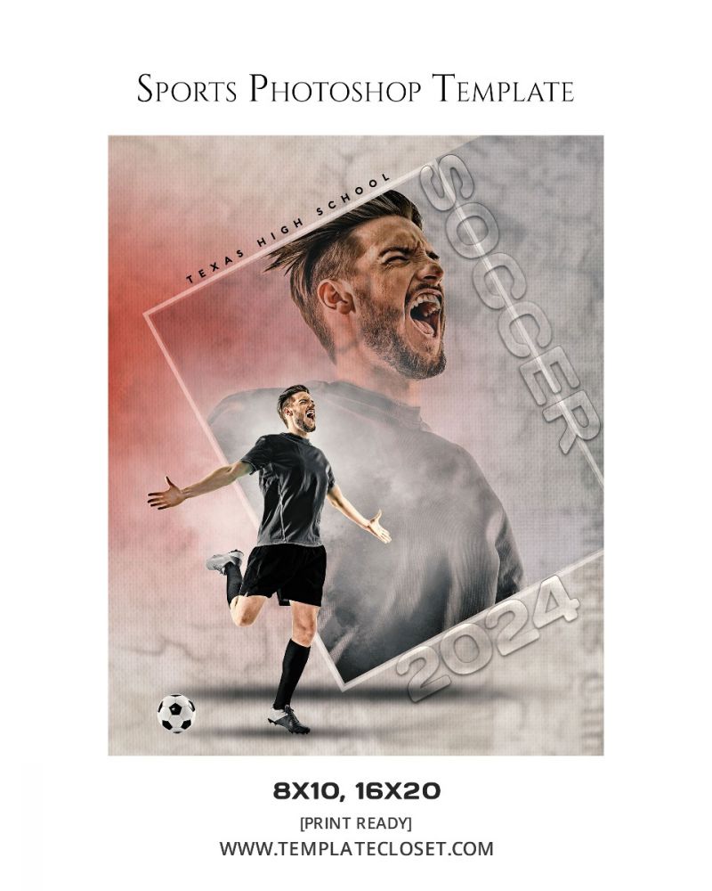 Soccer Enliven Effect Customized Photoshop Poster