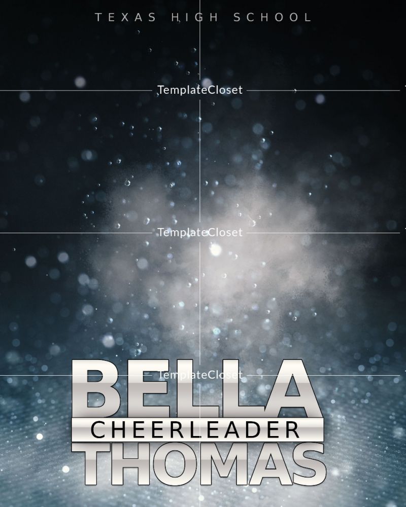 Bella Thomas - Cheerleader Customizable Sports Photoshop Template