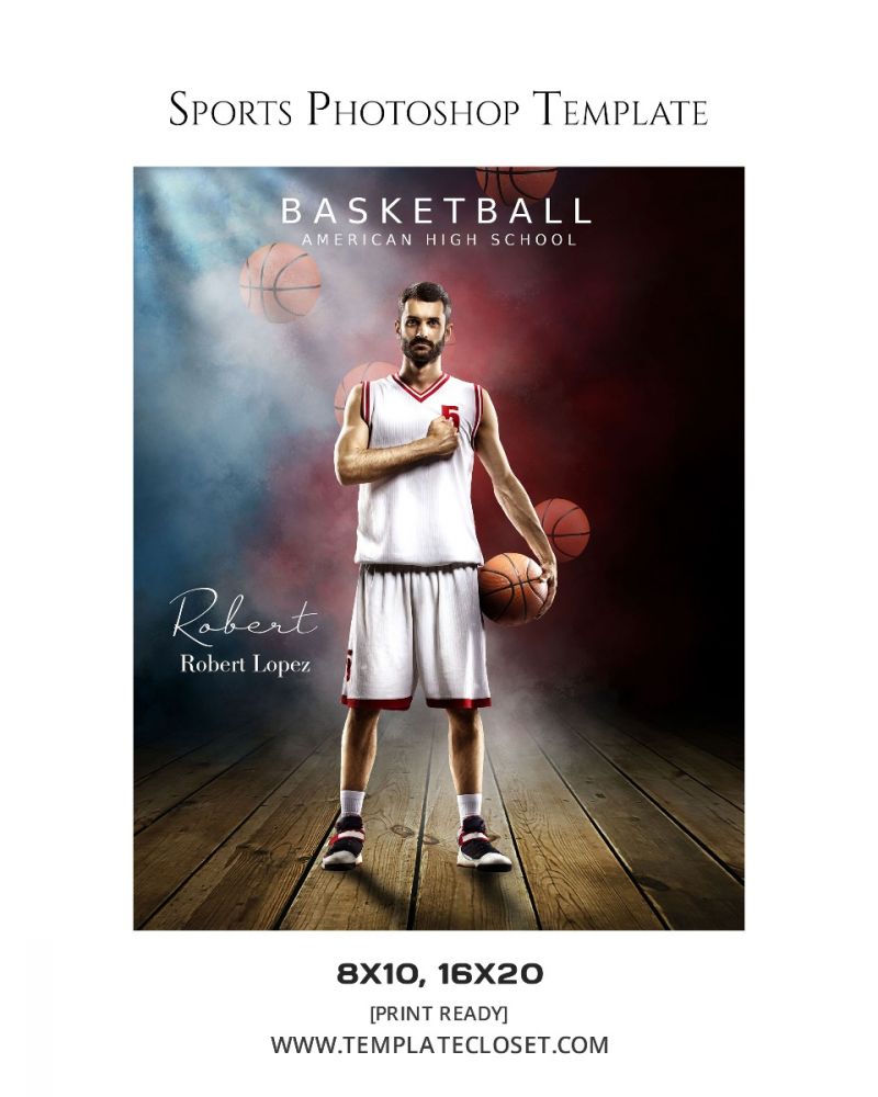 Basketball Glass And Fire Effect Photoshop Template