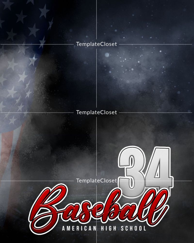 Luke Taylor - Baseball Print Ready Photoshop Layered Template
