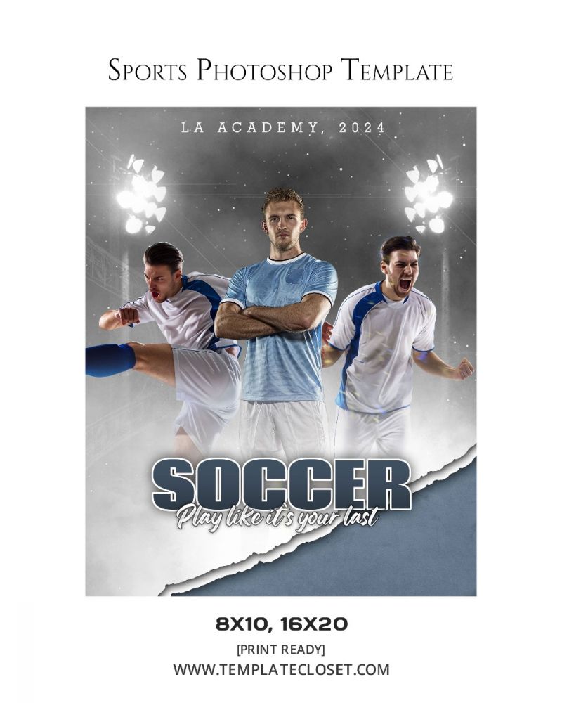 Soccer Enliven Effect Customized Photoshop Poster