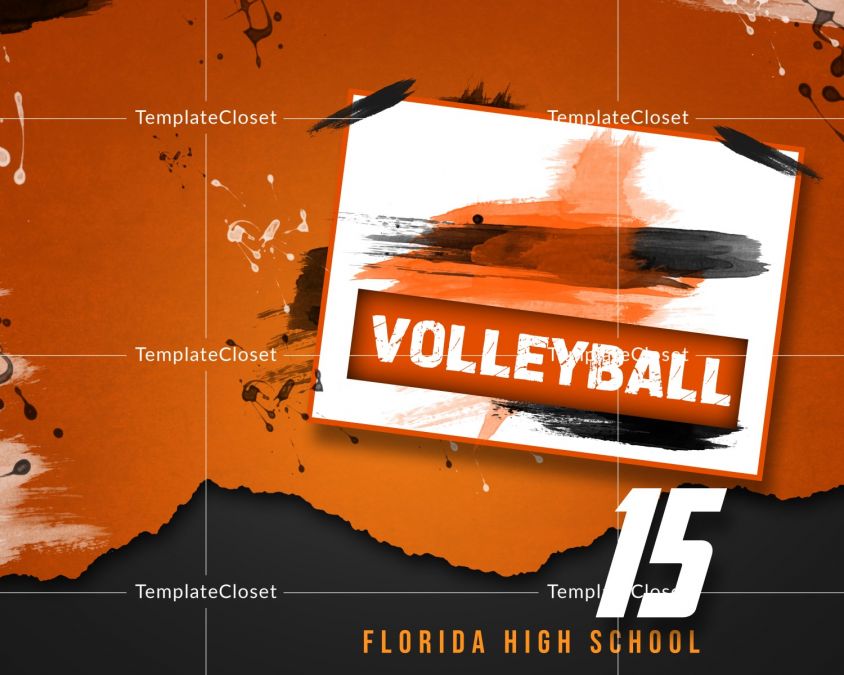 Volleyball Light Effect Photoshop Layered Photography Template