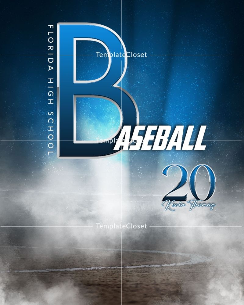 Luke Taylor - Baseball Print Ready Photoshop Layered Template