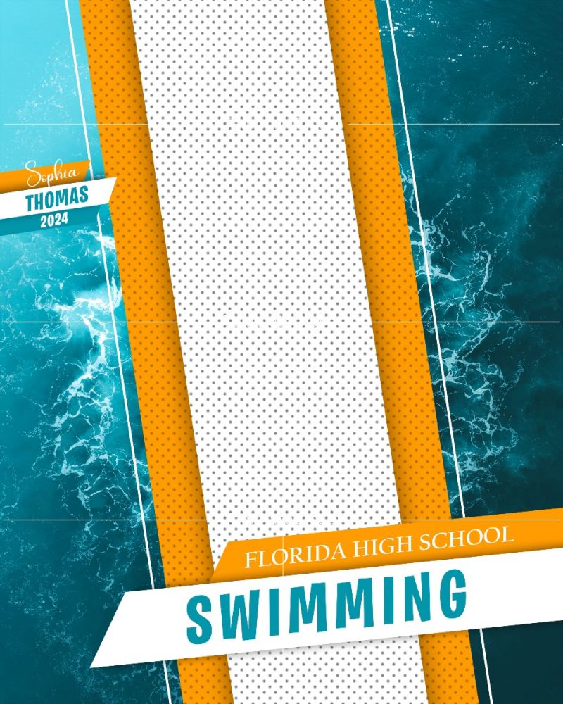 Swimming Texas High School Sports Photoshop Template