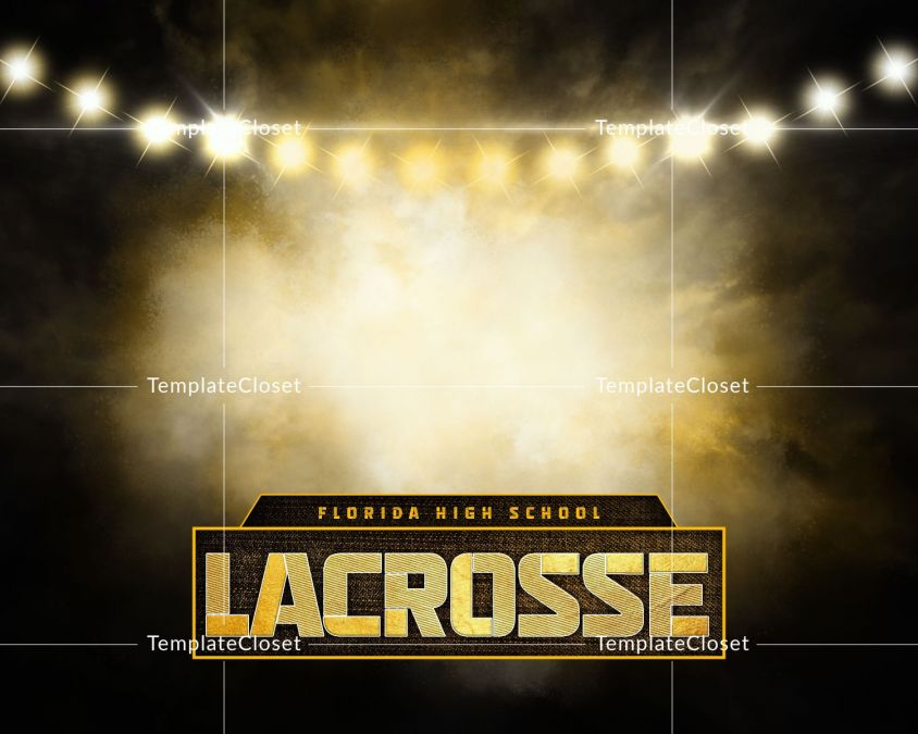 Lacrosse Light Effect Print Ready Sports Photoshop Template