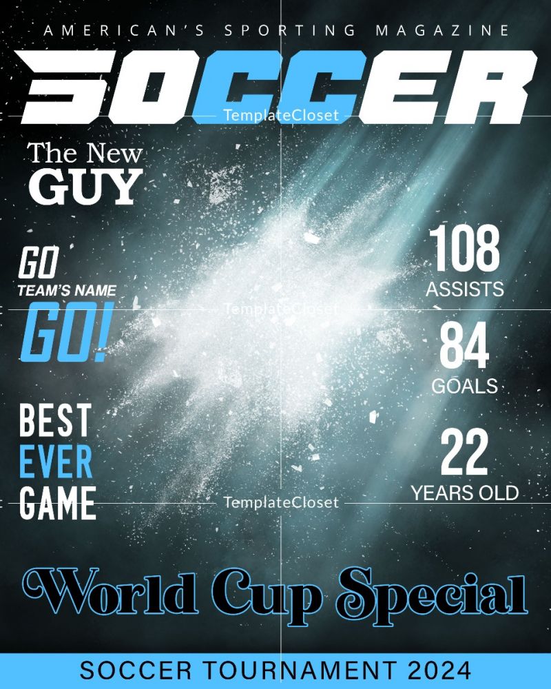 Soccer Sports Person Customized Magazine Cover