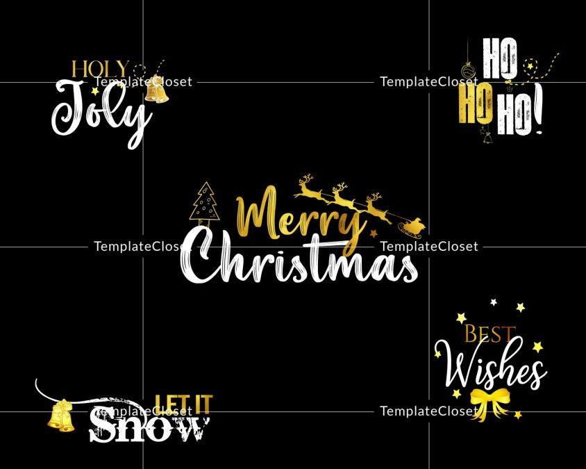 Merry Christmas Word Art Template