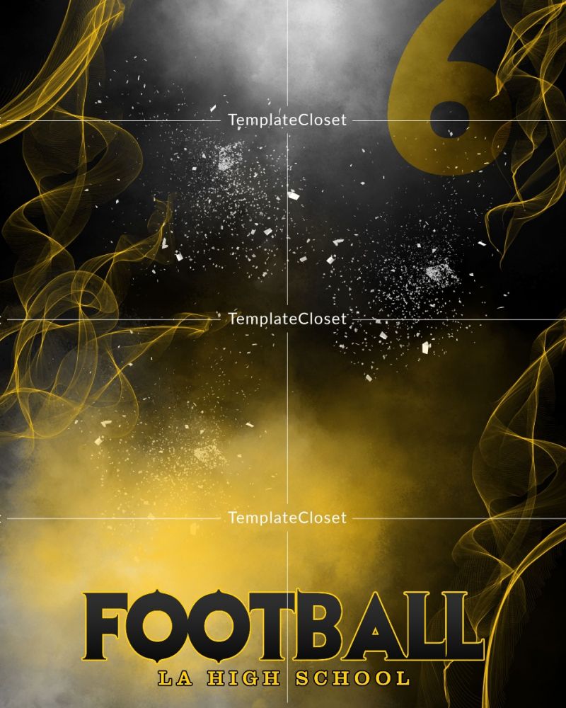 Football LA High School Print Ready Photoshop Template
