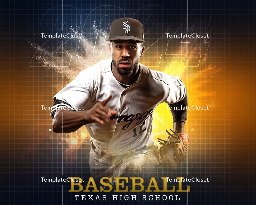 Baseball - Player Of The Year Photoshop Template