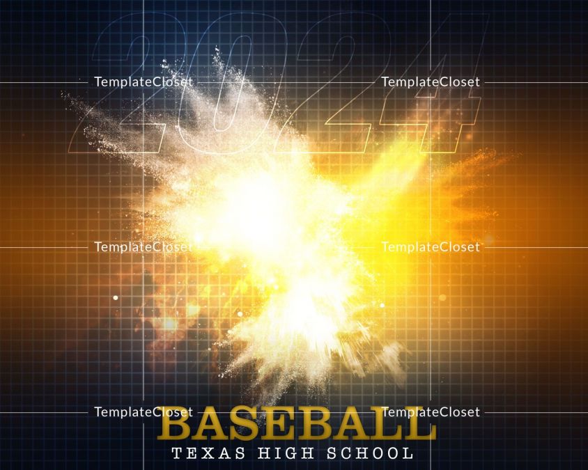 Baseball - Player Of The Year Photoshop Template
