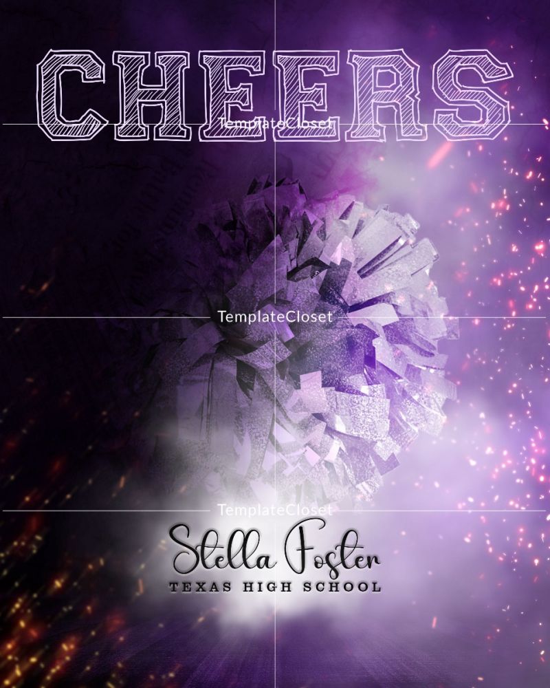 Stella Foster - Purple Cheer Girl Photography Template