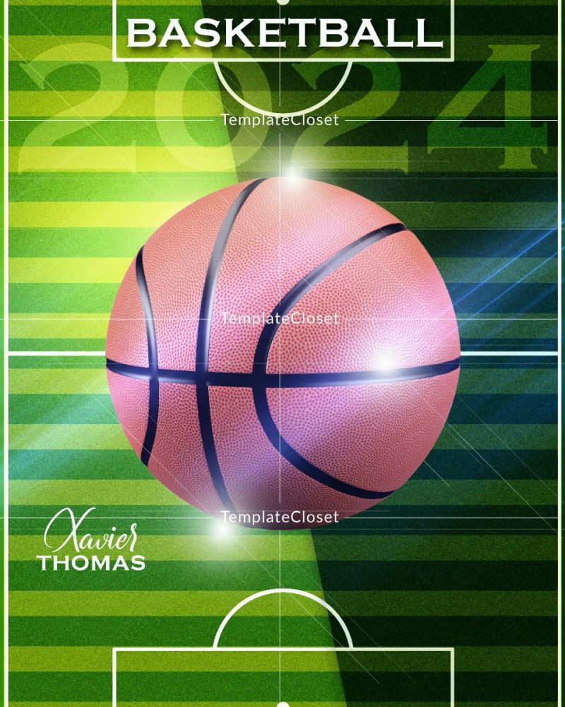 Xavier Thomas - Basketball Signature Effect Photoshop Template