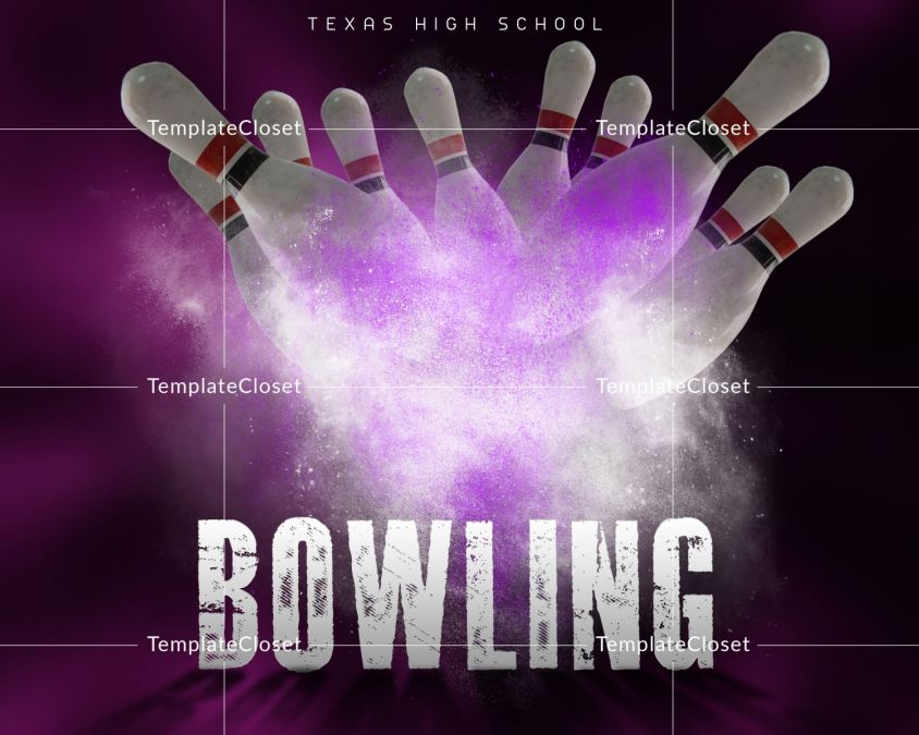 Bowling Color Effect Print Ready Sports Template