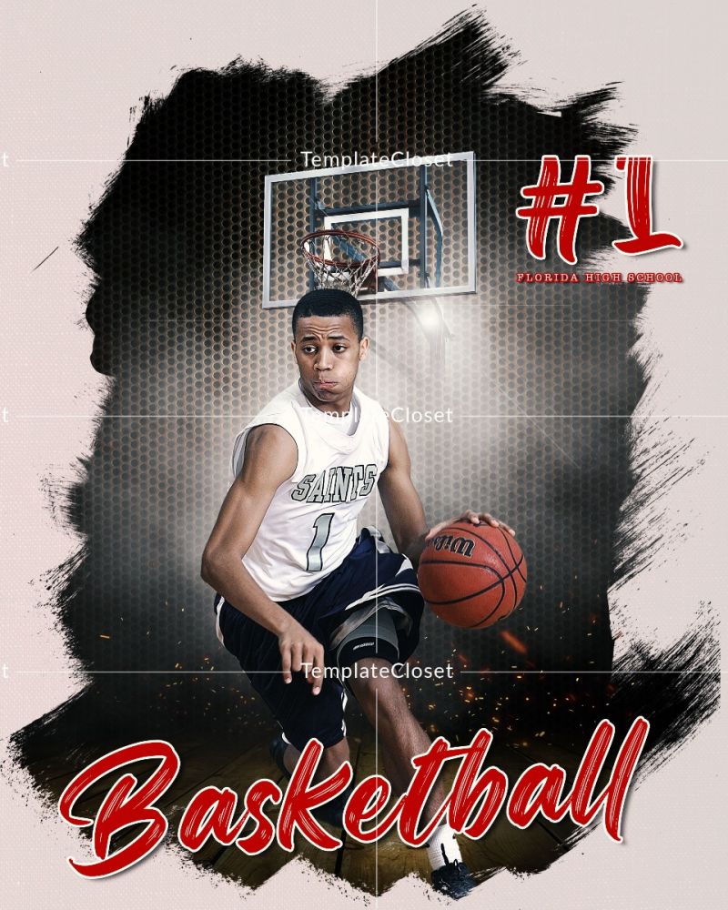 Basketball Print Ready Sports Photoshop Photography Template