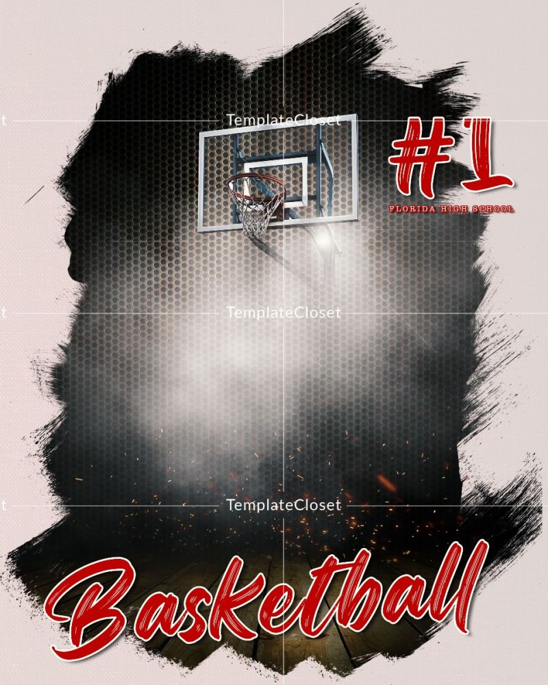 Basketball Print Ready Sports Photoshop Photography Template