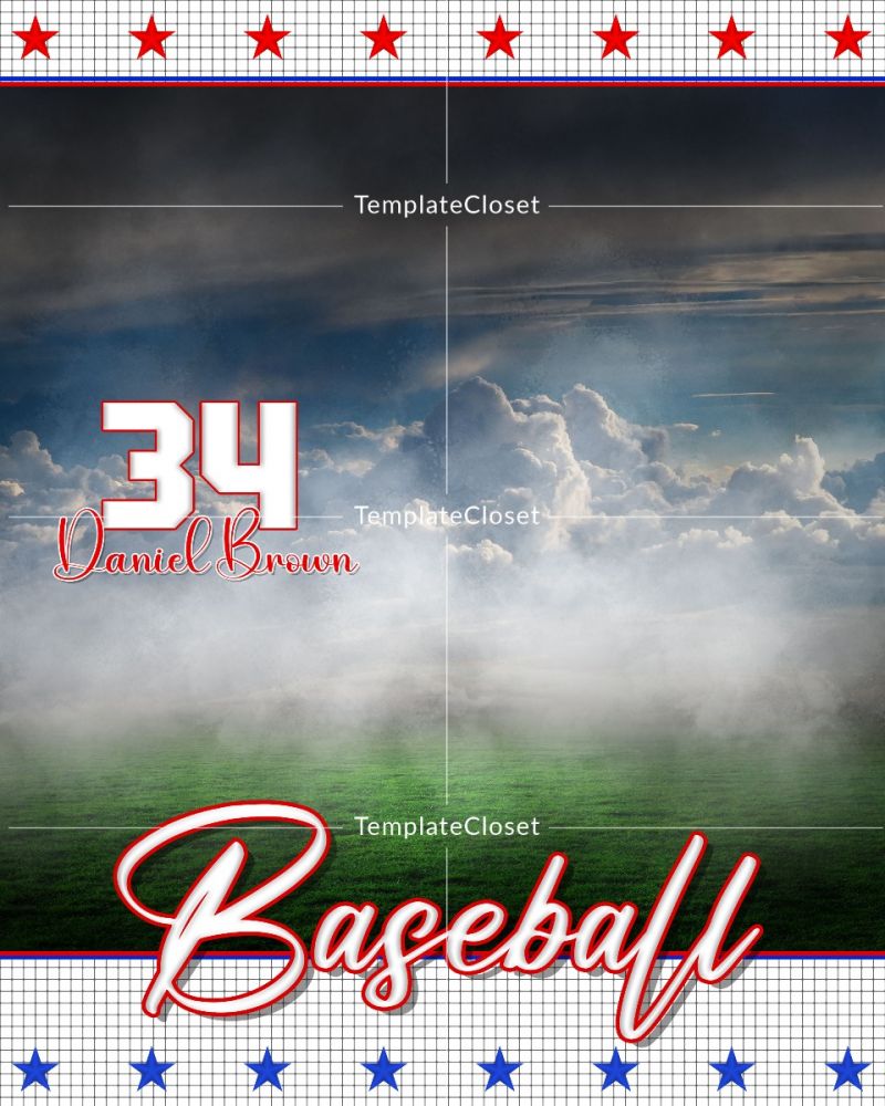 Baseball Enliven Effect Print Ready Sports Photography Poster