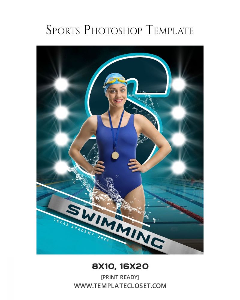 Swimming Light Effect Photoshop Photography Template