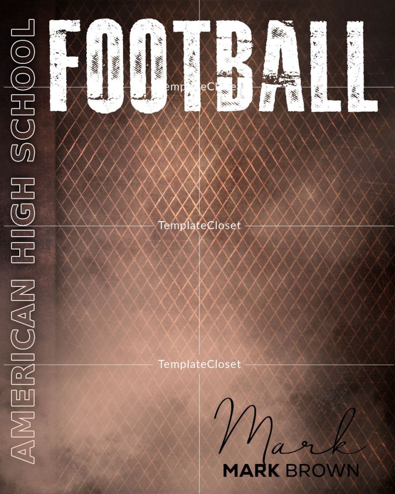 FootballNoOnehasEverDrownedInSweatPhotographyTemplate@templatecloset.com