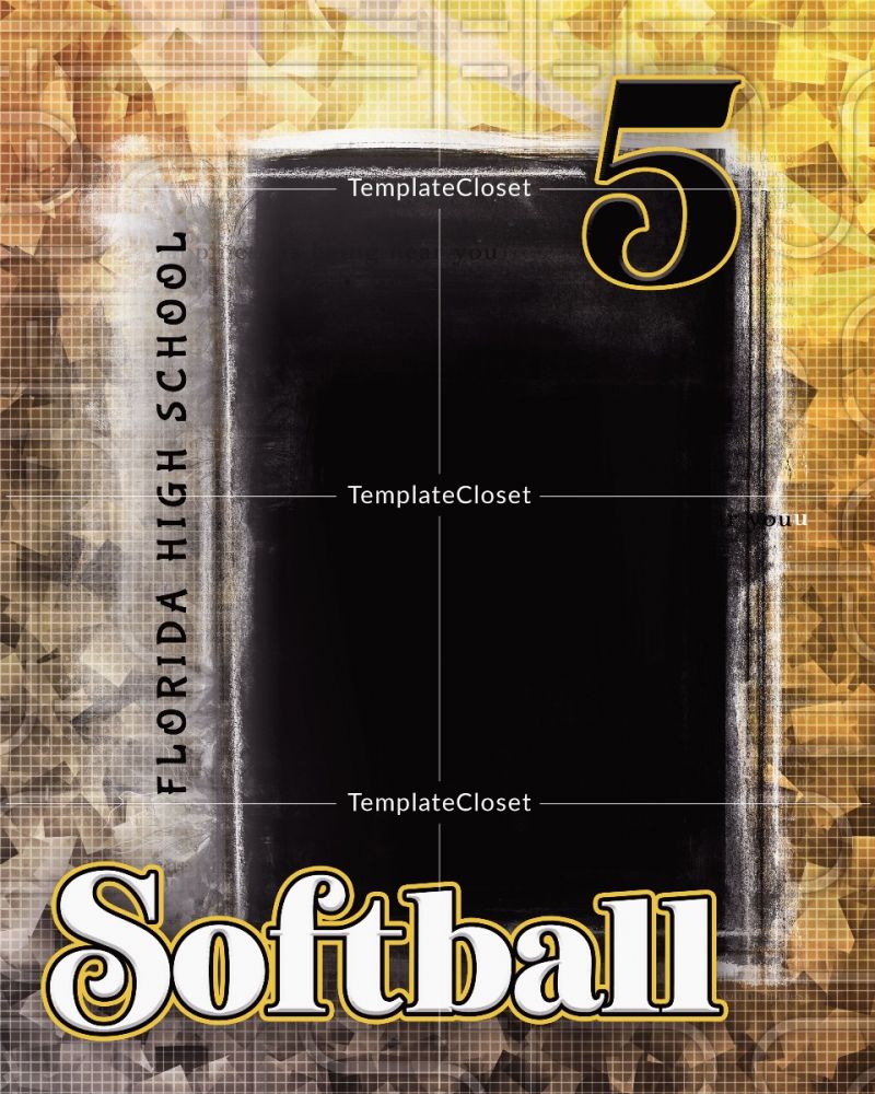 Softball Florida High School Photography Template