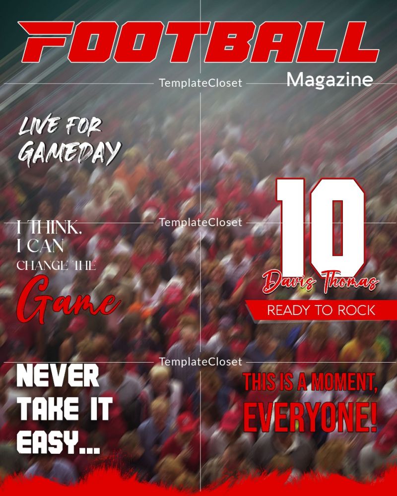 FootballNoOnehasEverDrownedInSweatPhotographyTemplate@templatecloset.com