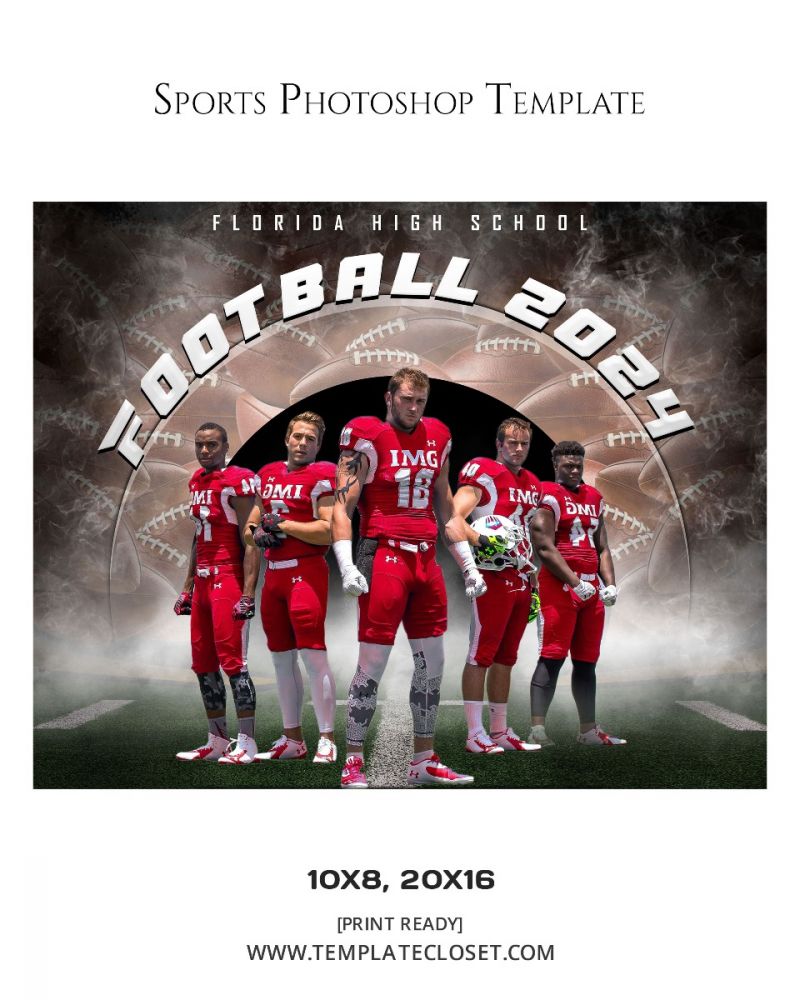FootballNoOnehasEverDrownedInSweatPhotographyTemplate@templatecloset.com