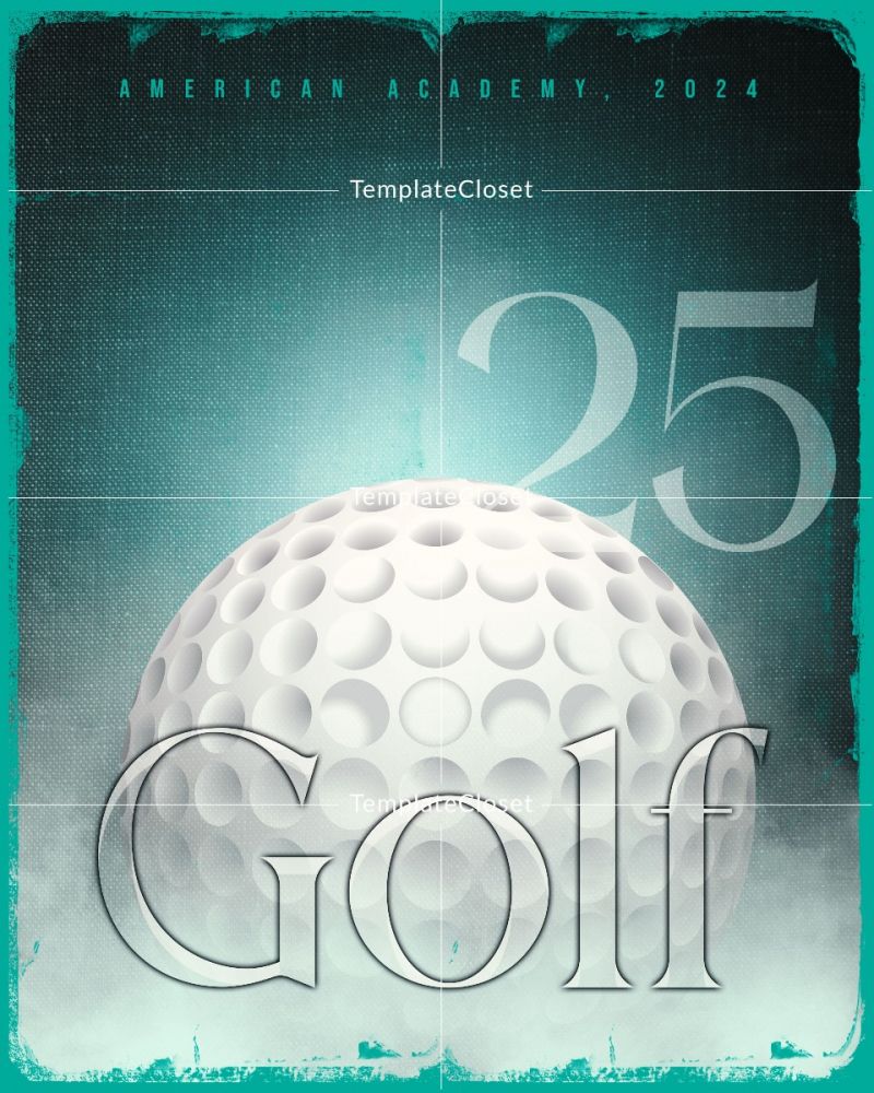 Golf Of American Academy Sports Photoshop Template