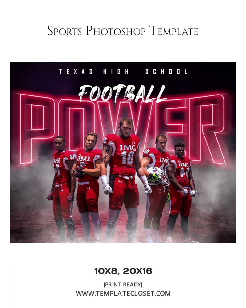 FootballNoOnehasEverDrownedInSweatPhotographyTemplate@templatecloset.com