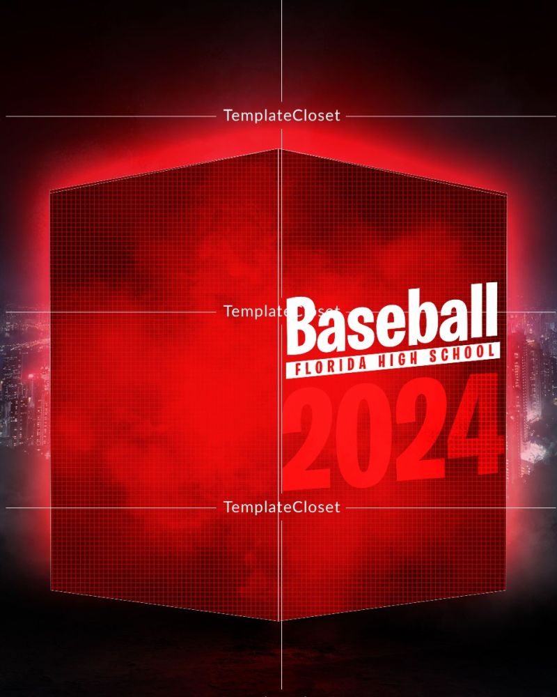 Fully Customized Baseball 3D Effect Sports Template