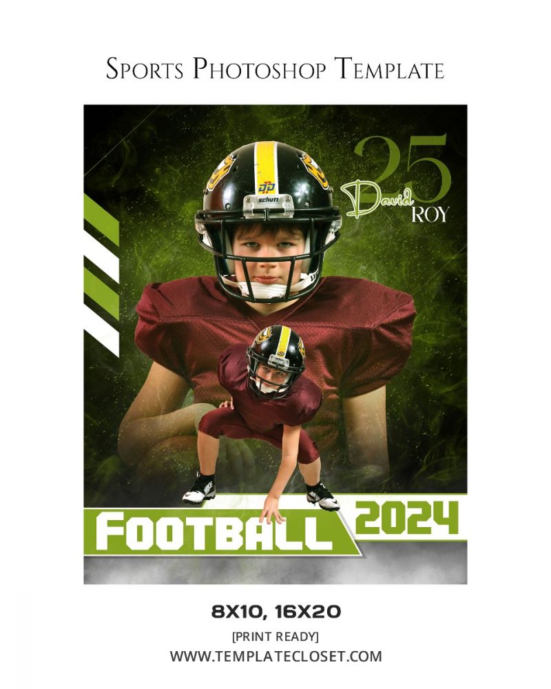 FootballNoOnehasEverDrownedInSweatPhotographyTemplate@templatecloset.com