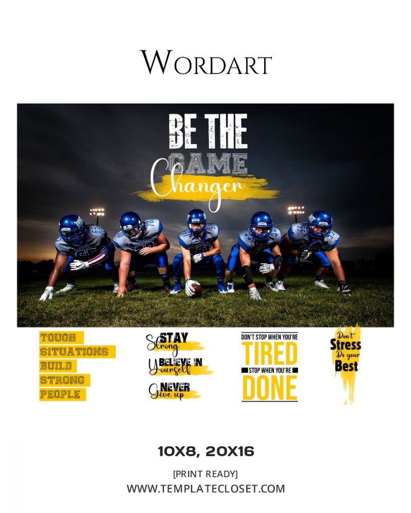 Sports Word Art With Different Fonts