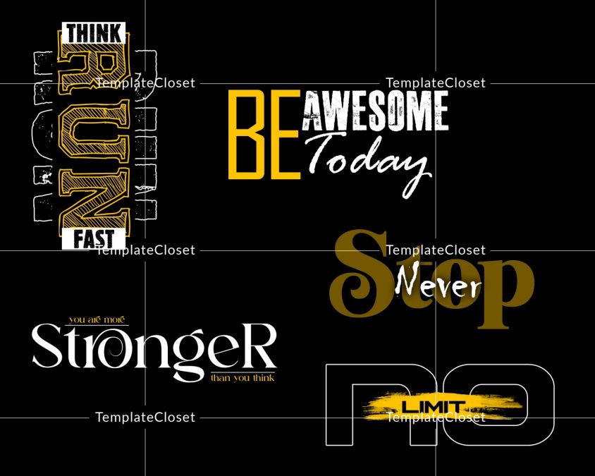 Sports Word Art With Different Fonts