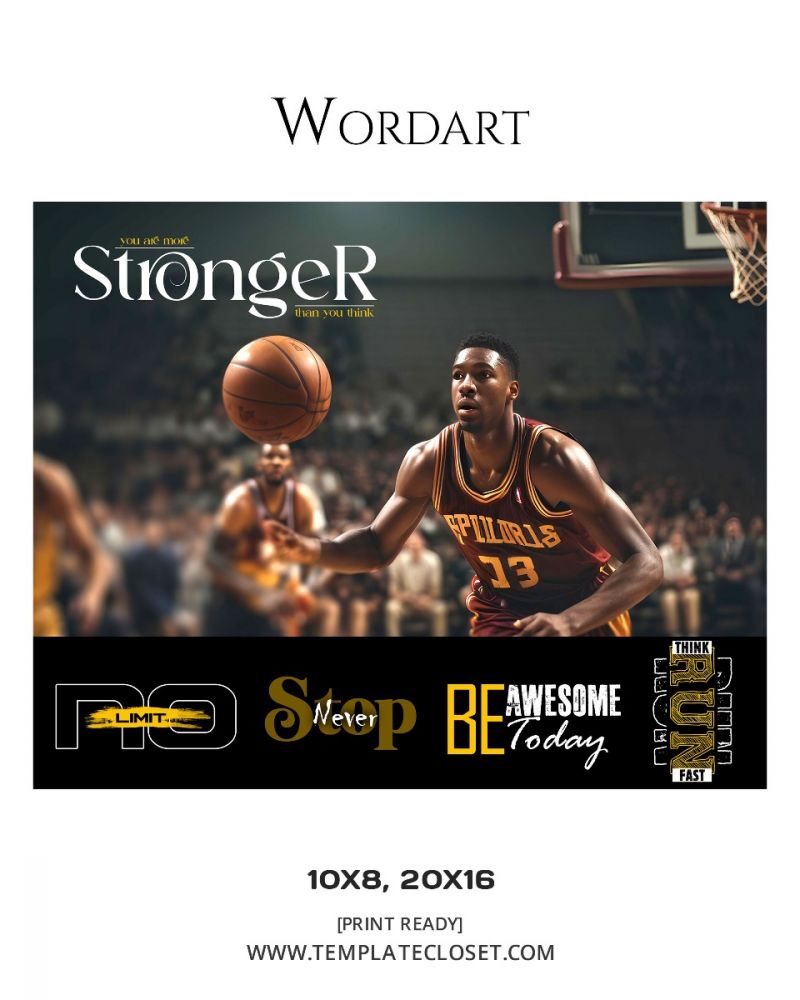 Sports Word Art With Different Fonts