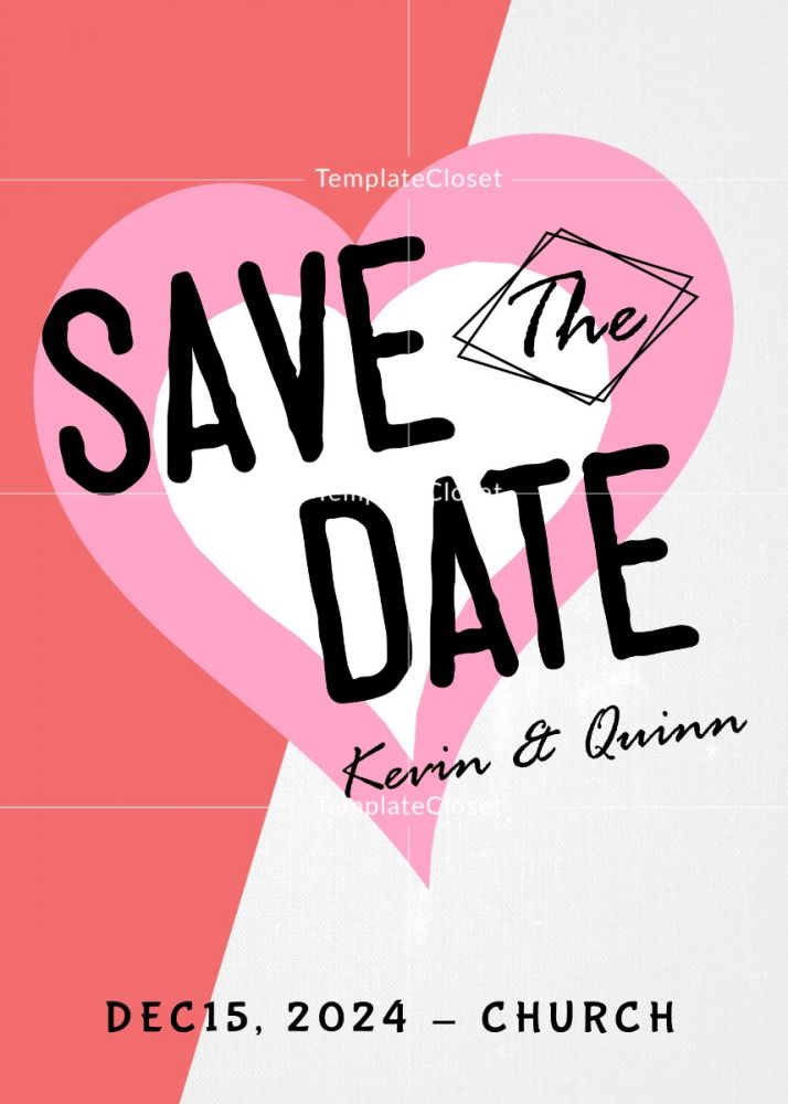 Digital Wedding Card Photoshop Template