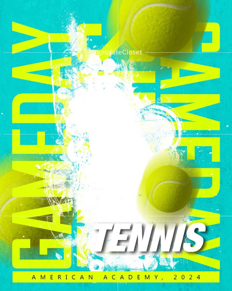 Tennis Multi Layer Customized Photoshop Template