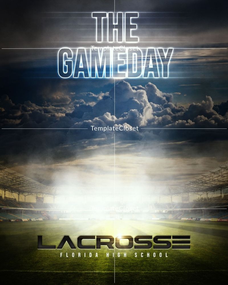 Lacrosse Team Multi Layered Sports Template