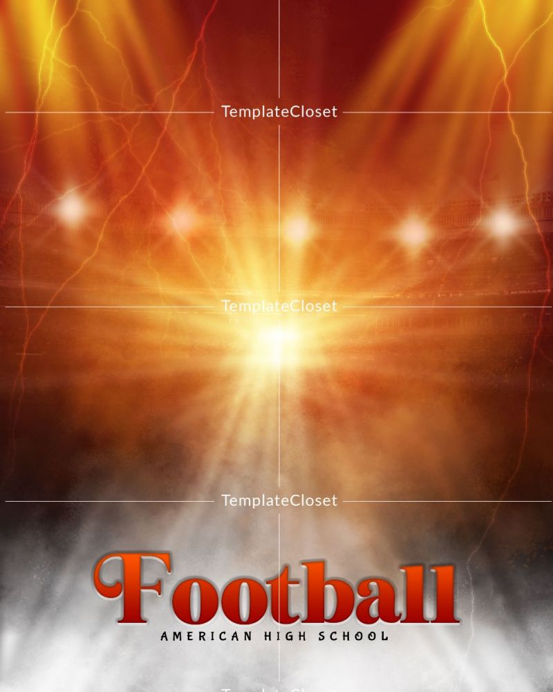 Yellow Fever Football Photoshop Template