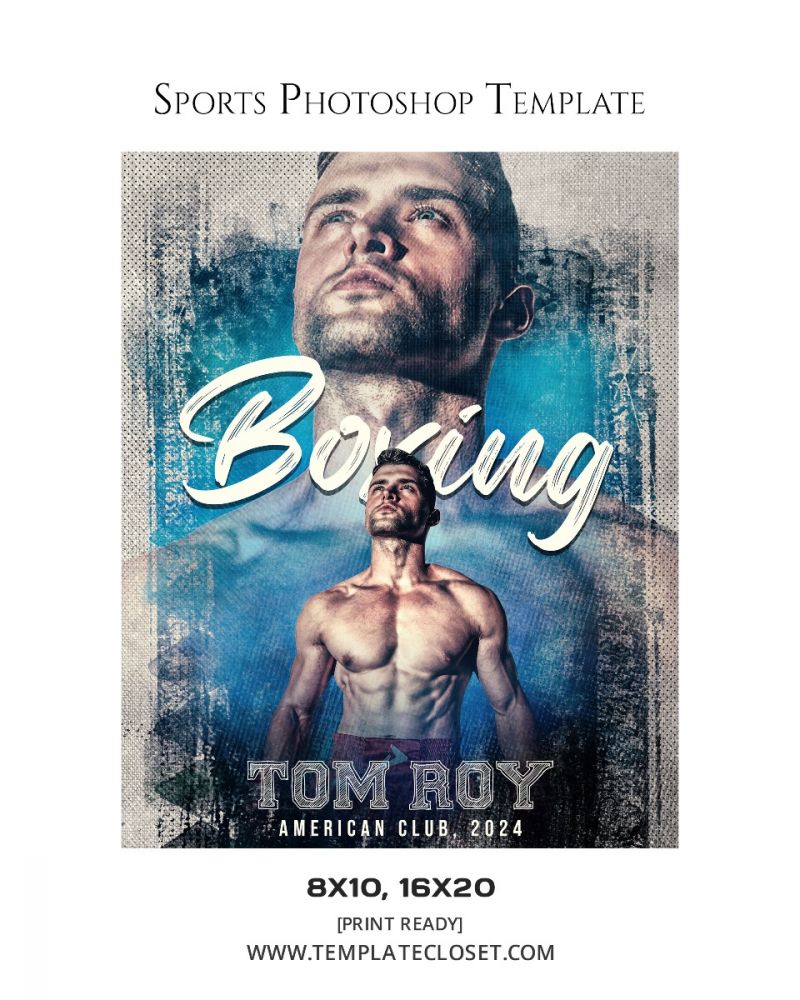 Boxing Enliven Effect Sports Photoshop Photography Template