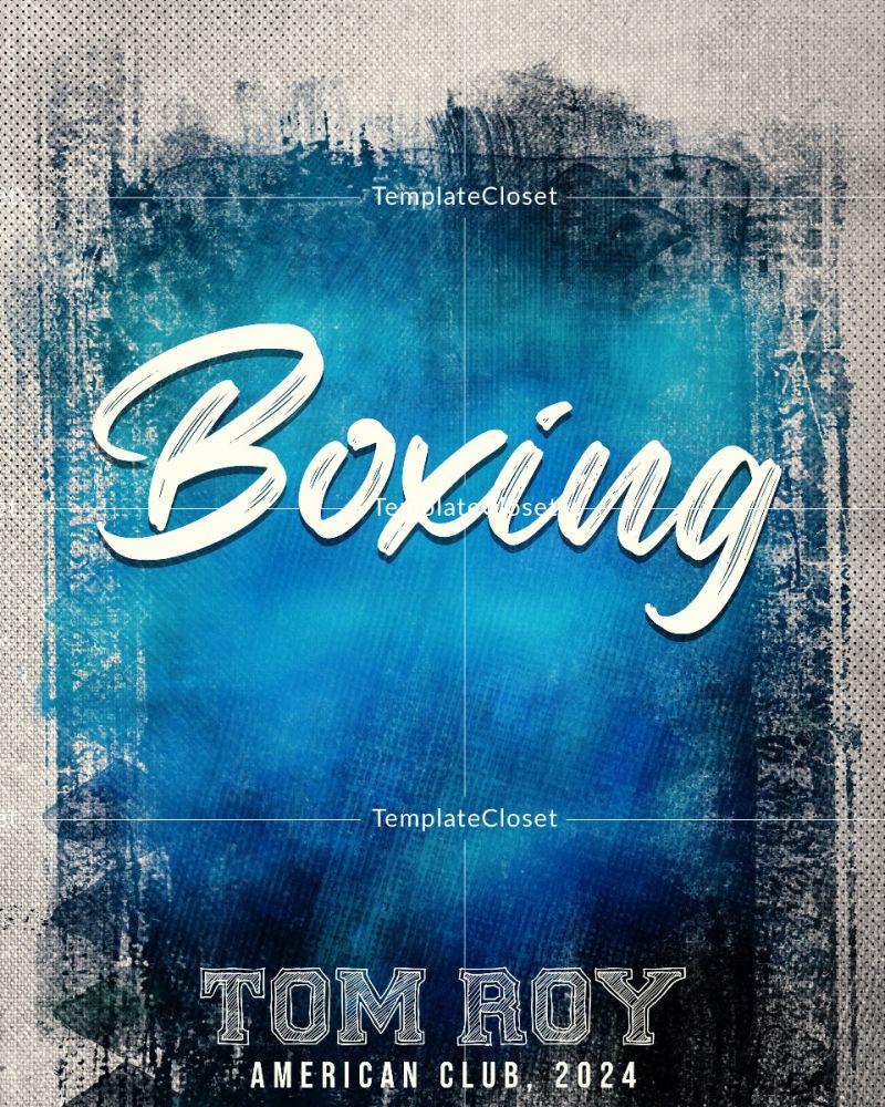 Boxing Customized Sports Photoshop Layered Template
