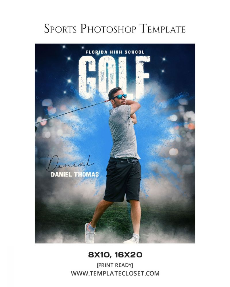 Golf Signature Effect Print Ready Sports Template