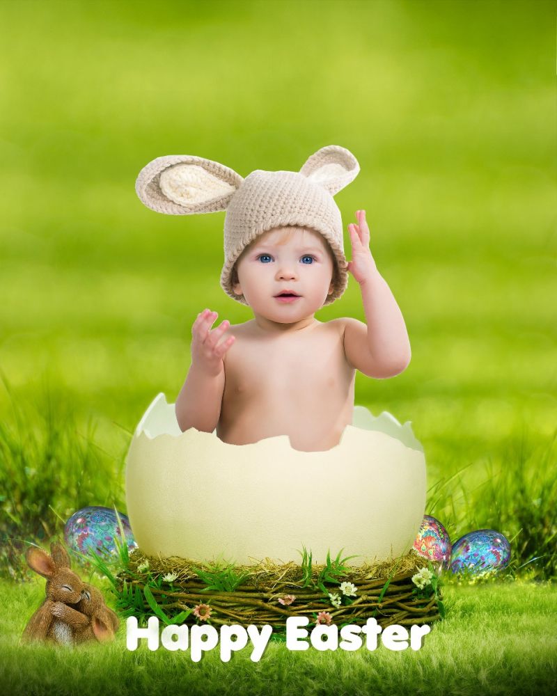 Happy Easter Baby Template
