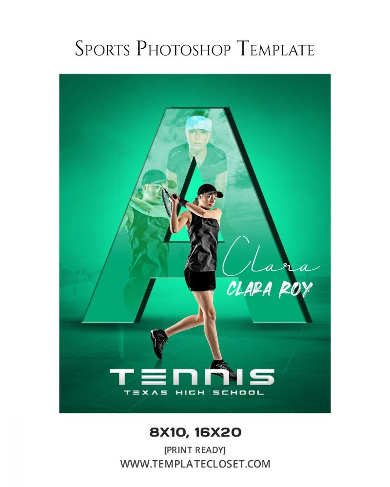 Tennis Memory Mate Print Ready Layered Photoshop Template