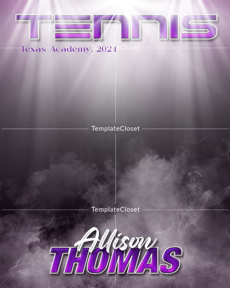 Tennis Light Effect Photoshop Layered Template