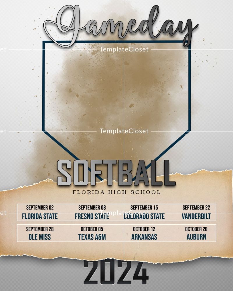 Elena Thomas - Softball Memory Mate Print Ready Sports Poster